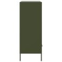 Credenza Verde Oliva 68x39x101,5 cm Acciaio Laminato a Freddo