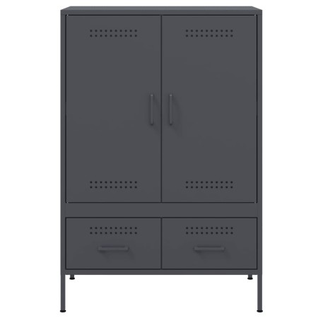 Credenza Antracite 68x39x101,5 cm Acciaio Laminato a Freddo