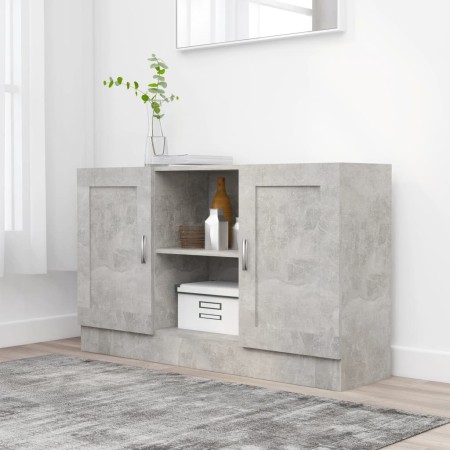 Credenza Grigio Cemento 120x30,5x70 cm in Legno Multistrato