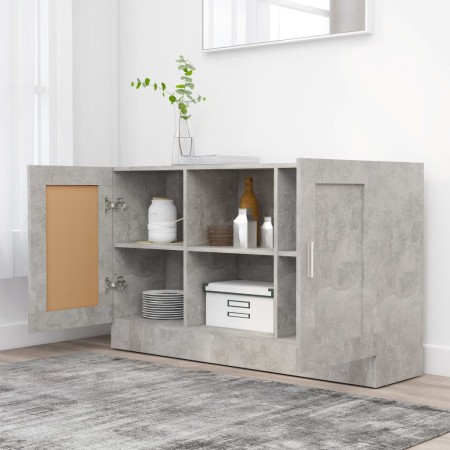 Credenza Grigio Cemento 120x30,5x70 cm in Legno Multistrato