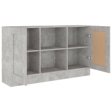 Credenza Grigio Cemento 120x30,5x70 cm in Legno Multistrato