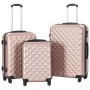 Set Trolley a Custodia Rigida 3 pz Oro Rosa in ABS