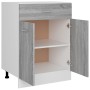 Mobiletto Grigio Sonoma 60x46x81,5 cm in Legno Multistrato