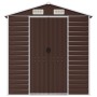 Capanno da Giardino Marrone 191x640x198 cm in Acciaio Zincato