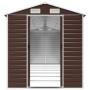 Capanno da Giardino Marrone 191x640x198 cm in Acciaio Zincato