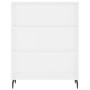 Credenza Bianca 69,5x34x180 cm in Legno Multistrato