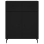 Credenza Nera 69,5x34x180 cm in Legno Multistrato