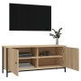 Mobile TV con Ante Rovere Sonoma 102x35x45 cm Legno Multistrato