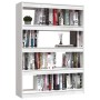 Libreria/Divisorio Bianco 100x30x135,5 cm in Legno di Pino