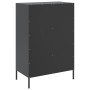 Credenza Nera 68x39x101,5 cm in Acciaio Laminato a Freddo