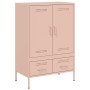 Credenza Rosa 68x39x101,5 cm in Acciaio Laminato a Freddo