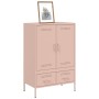 Credenza Rosa 68x39x101,5 cm in Acciaio Laminato a Freddo