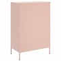 Credenza Rosa 68x39x101,5 cm in Acciaio Laminato a Freddo