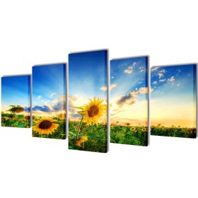 Set Stampa su Tela da Muro Girasole 200 x 100 cm