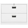 Armadio Classificatore Bianco 90x46x72,5 cm in Acciaio