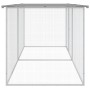 Gabbia Polli Tetto Grigio Chiaro 203x98x90 cm Acciaio Zincato