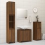 Armadietto Bagno Rovere Marrone 30x30x95cm in Legno Multistrato