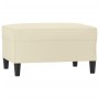 Poggiapiedi Crema 70x55x41 cm in Similpelle