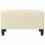Poggiapiedi Crema 70x55x41 cm in Similpelle
