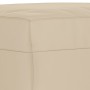 Set Divani 3 pz con Cuscini Crema in Tessuto Microfibra