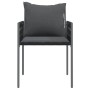 Sedie da Giardino con Cuscini 2pz Nere 54x61x83cm in Polyrattan