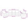 Set di Divani 3 pz con Cuscini cappuccino in Similpelle