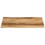 Piano Tavolo Bordi Vivi 80x60x2,5cm Legno Massello Mango Grezzo