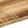 Piano Tavolo Bordi Vivi 80x60x2,5cm Legno Massello Mango Grezzo