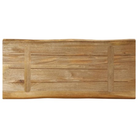 Piano Tavolo Bordi Vivi 80x40x3,8cm Legno Massello Mango Grezzo