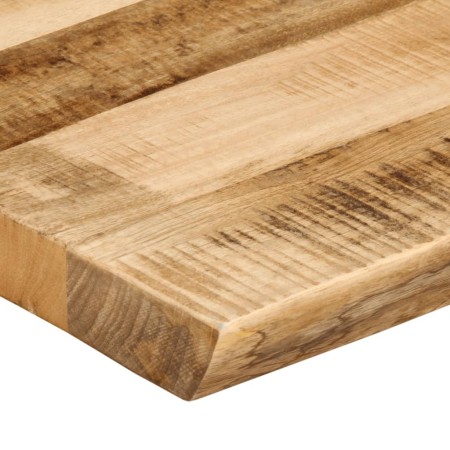 Piano Tavolo Bordi Vivi 80x40x3,8cm Legno Massello Mango Grezzo