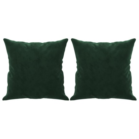 Cuscini Decorativi 2 pz Verde Scuro 40x40 cm in Velluto