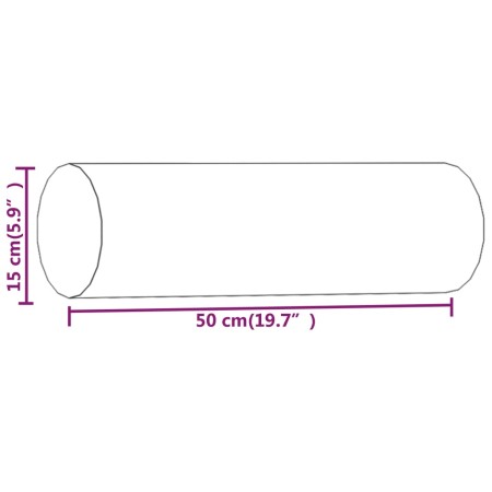 Cuscini Decorativi 2 pz Grigio Scuro Ø15x50 cm in Tessuto