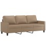 Set di Divani 4 pz con Cuscini cappuccino in Similpelle