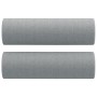 Set Divani 3 pz con Cuscini Grigio Chiaro in Tessuto