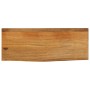 Piano Tavolo Bordi Vivi 80x30x3,8cm in Legno Massello di Mango