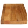 Piano Tavolo Bordi Vivi 80x30x3,8cm in Legno Massello di Mango