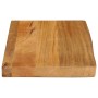 Piano Tavolo Bordi Vivi 50x40x3,8 cm in Legno Massello di Mango