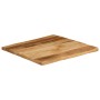 Piano Tavolo Bordi Vivi 60x60x2,5cm Legno Massello Mango Grezzo