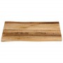 Piano Tavolo Bordi Vivi 60x60x2,5cm Legno Massello Mango Grezzo