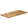 Piano Tavolo Bordi Vivi 100x60x2,5 cm Legno di Mango Grezzo
