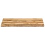Piano Tavolo Bordi Vivi 100x60x2,5 cm Legno di Mango Grezzo