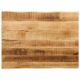 Piano Tavolo Bordi Vivi 90x60x3,8cm Legno Massello Mango Grezzo