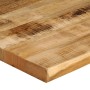 Piano Tavolo Bordi Vivi 70x60x3,8cm Legno Massello Mango Grezzo