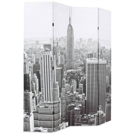 Paravento Pieghevole 160x170 cm Stampa New York Bianco e Nero