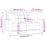 Divano a 2 Posti con Cuscini Cappuccino 140 cm in Similpelle