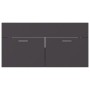 Mobile Sottolavabo Grigio 90x38,5x46 cm in Legno Multistrato