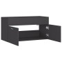 Mobile Sottolavabo Grigio 90x38,5x46 cm in Legno Multistrato