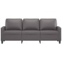 Divano a 3 Posti Grigio 180 cm in Similpelle