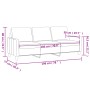 Divano a 3 Posti Grigio 180 cm in Similpelle
