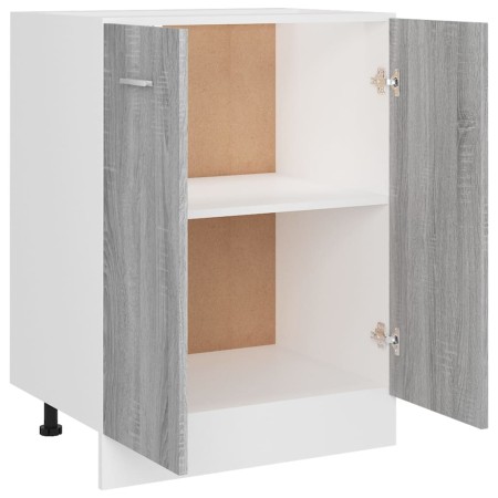 Mobiletto Grigio Sonoma 60x46x81,5 cm in Legno Multistrato